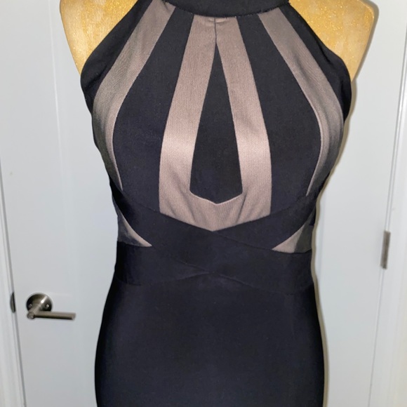 Vintage Morgan &co Black open back gown SZ 5/6 - Picture 2 of 7